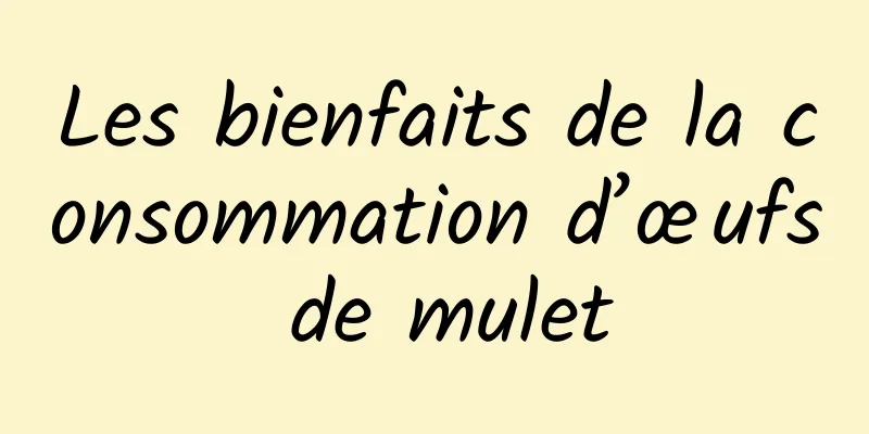 Les bienfaits de la consommation d’œufs de mulet
