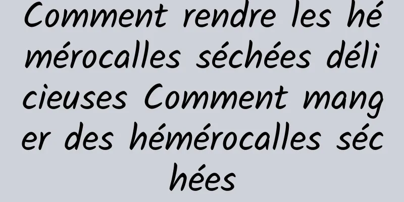 Comment rendre les hémérocalles séchées délicieuses Comment manger des hémérocalles séchées