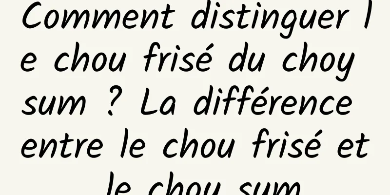 Comment distinguer le chou frisé du choy sum ? La différence entre le chou frisé et le choy sum