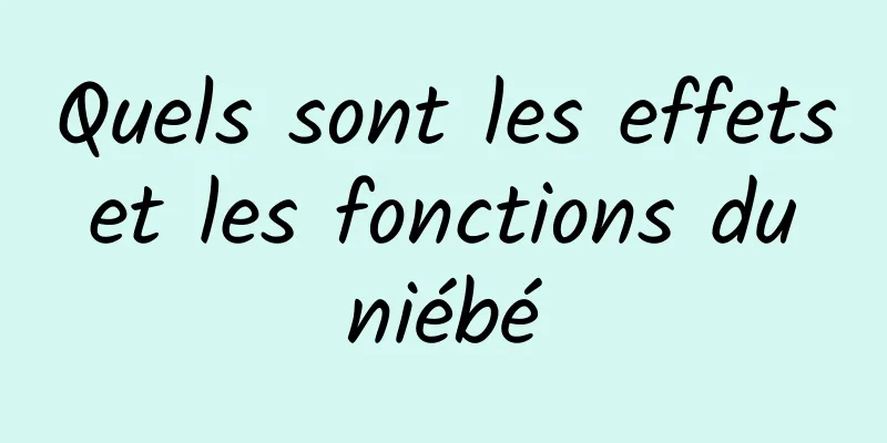 Quels sont les effets et les fonctions du niébé
