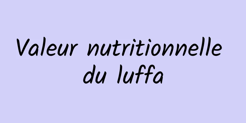 Valeur nutritionnelle du luffa