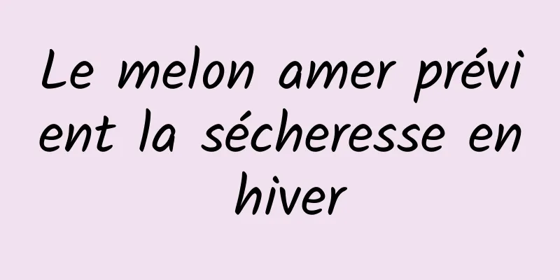 Le melon amer prévient la sécheresse en hiver