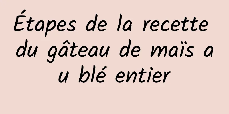 Étapes de la recette du gâteau de maïs au blé entier