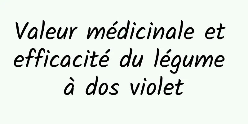 Valeur médicinale et efficacité du légume à dos violet