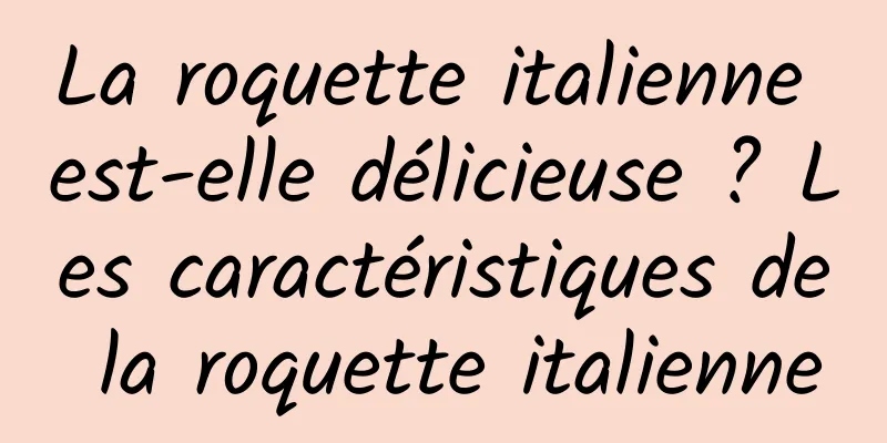 La roquette italienne est-elle délicieuse ? Les caractéristiques de la roquette italienne