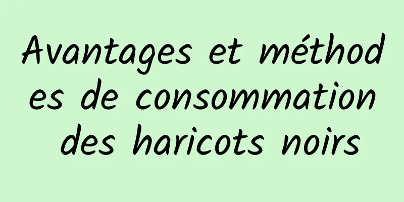 Avantages et méthodes de consommation des haricots noirs