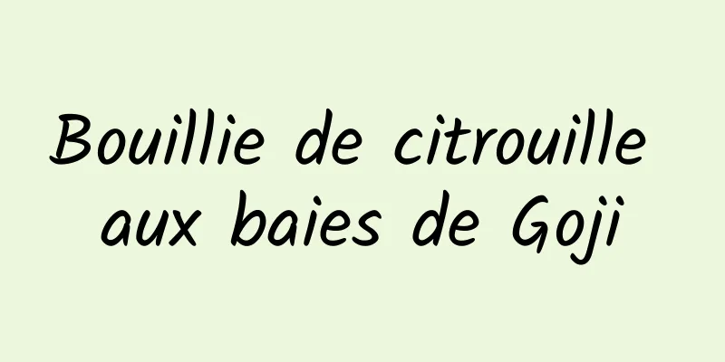 Bouillie de citrouille aux baies de Goji