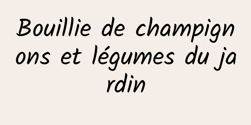 Bouillie de champignons et légumes du jardin