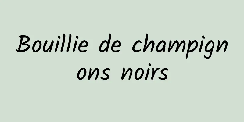 Bouillie de champignons noirs