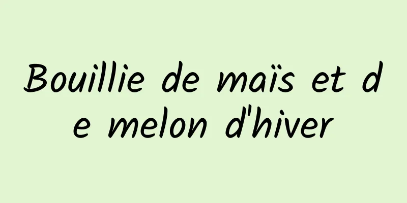 Bouillie de maïs et de melon d'hiver