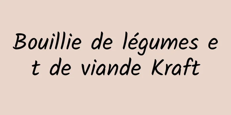 Bouillie de légumes et de viande Kraft