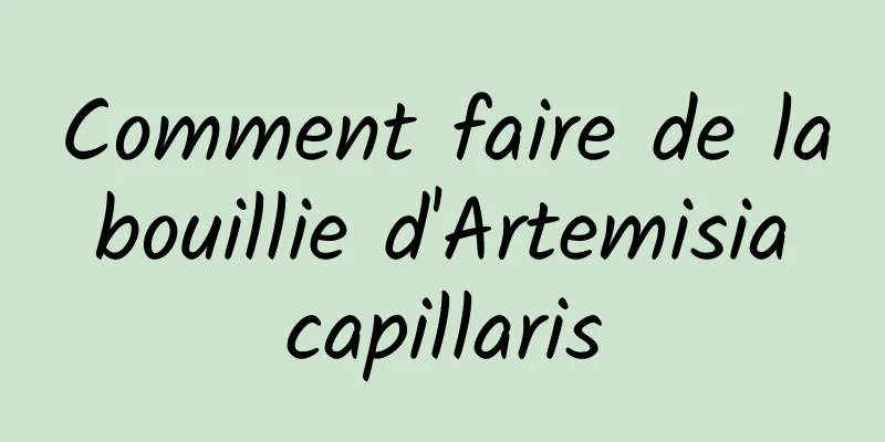 Comment faire de la bouillie d'Artemisia capillaris