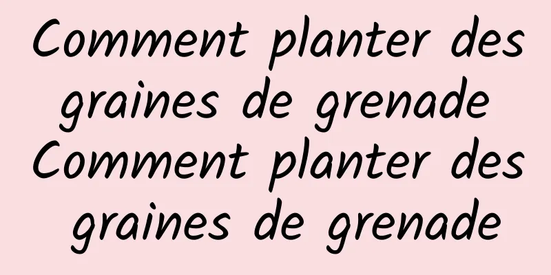 Comment planter des graines de grenade Comment planter des graines de grenade