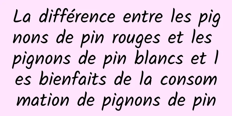 La différence entre les pignons de pin rouges et les pignons de pin blancs et les bienfaits de la consommation de pignons de pin