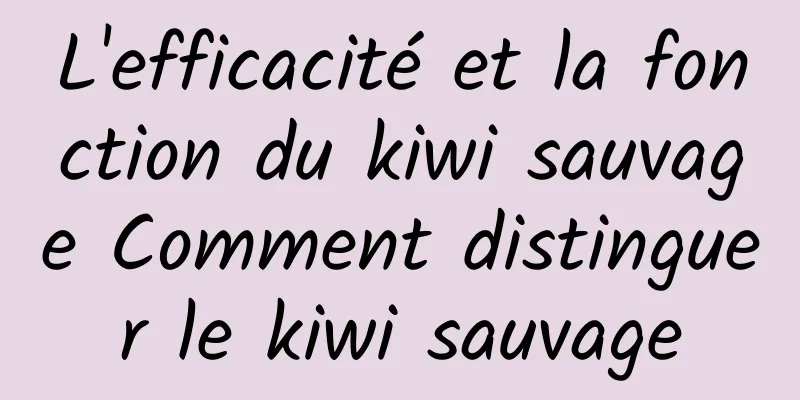 L'efficacité et la fonction du kiwi sauvage Comment distinguer le kiwi sauvage