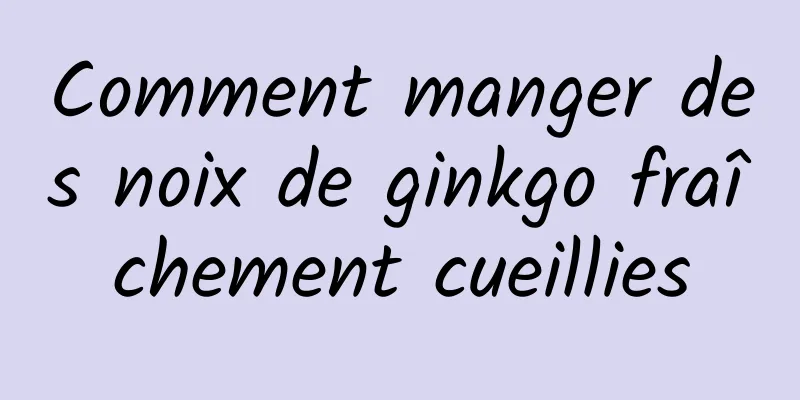 Comment manger des noix de ginkgo fraîchement cueillies