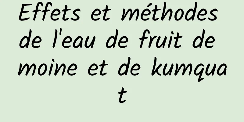 Effets et méthodes de l'eau de fruit de moine et de kumquat