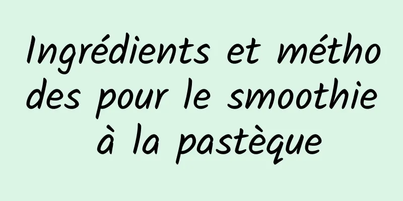 Ingrédients et méthodes pour le smoothie à la pastèque