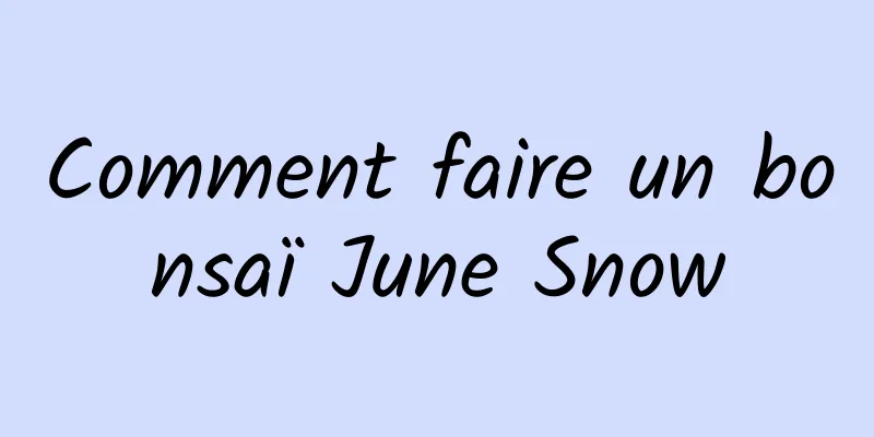 Comment faire un bonsaï June Snow