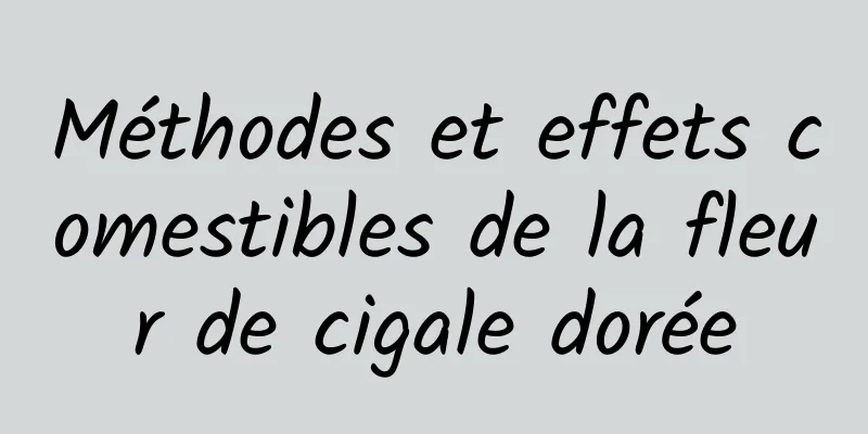 Méthodes et effets comestibles de la fleur de cigale dorée