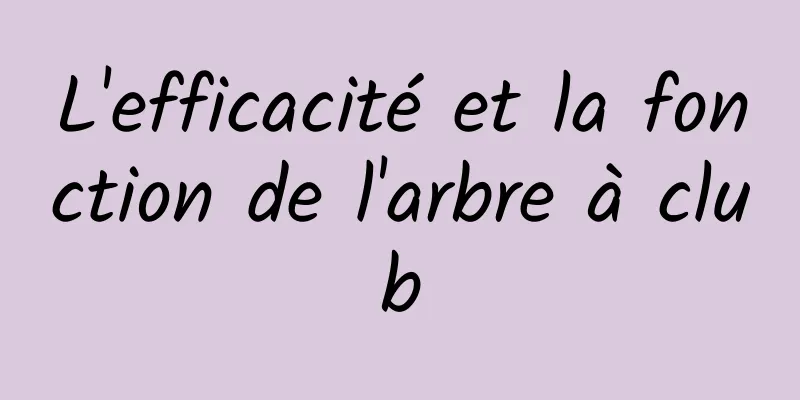 L'efficacité et la fonction de l'arbre à club