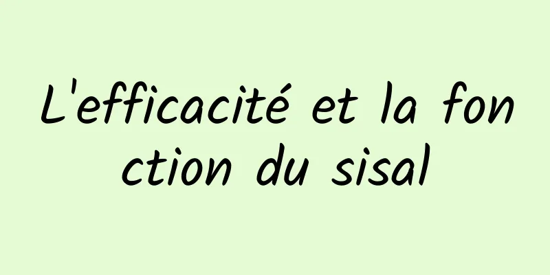 L'efficacité et la fonction du sisal