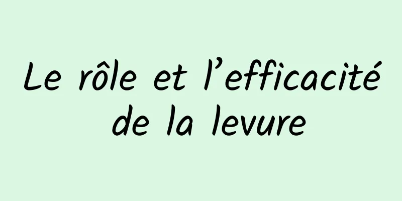 Le rôle et l’efficacité de la levure