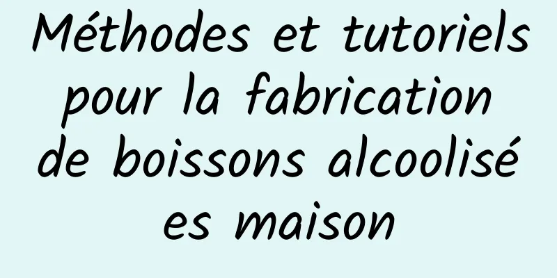 Méthodes et tutoriels pour la fabrication de boissons alcoolisées maison